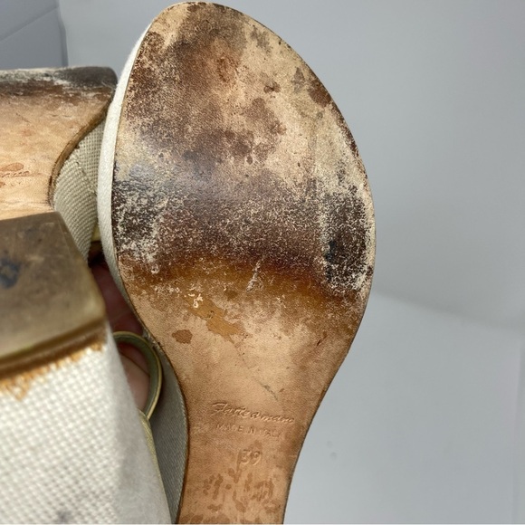 Henri Cuir for Barney’s New York Vintage leather platform ankle strap sandals - Picture 10 of 11